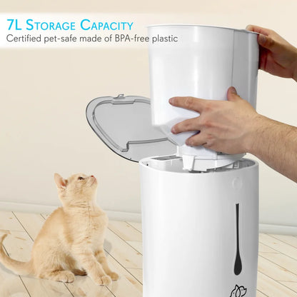 SLAPF30 - Smart Automatic Pet Food Dispenser with Digital Features and Voice Message Playback